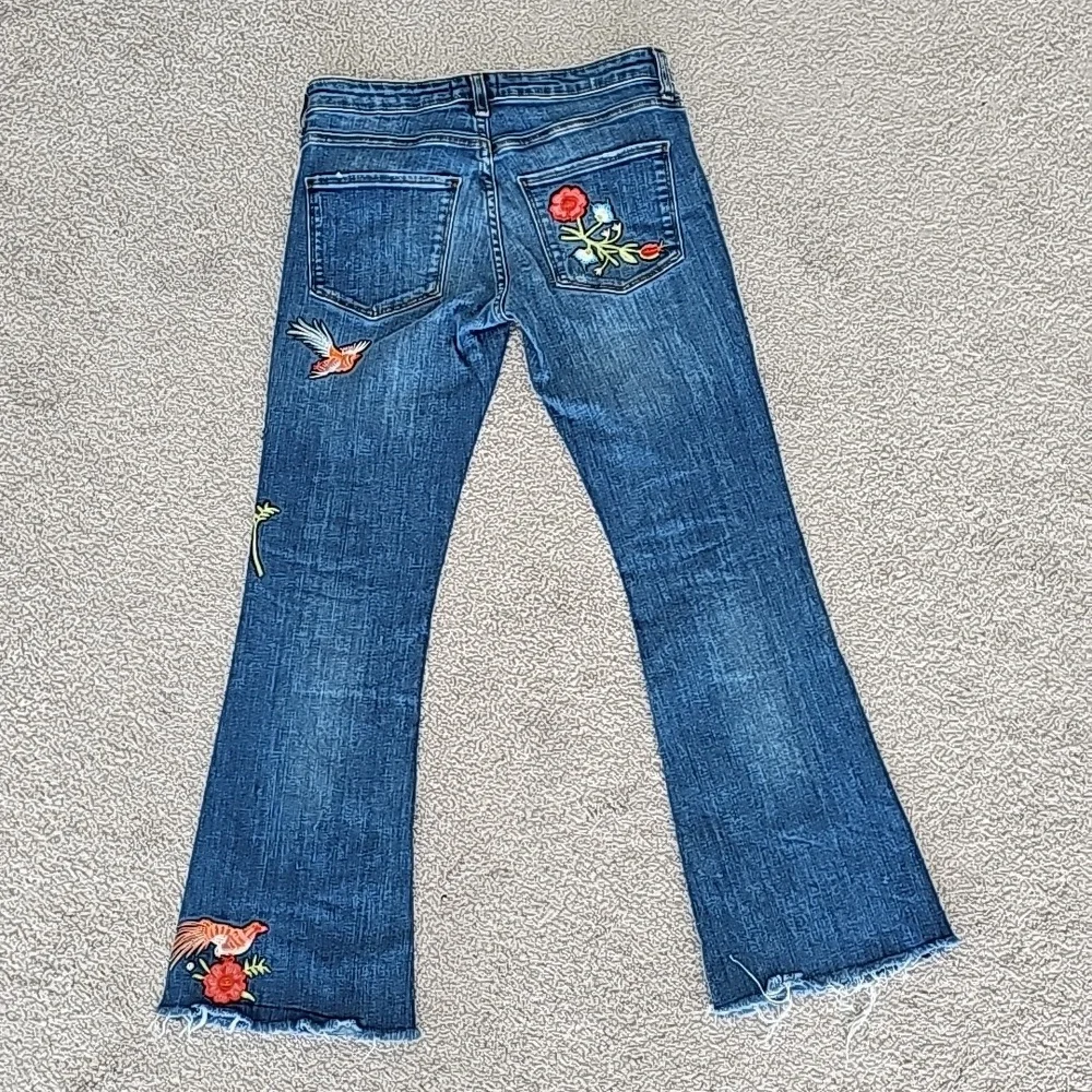 Zara women's floral boot cut jeans - Picture 5 of 12